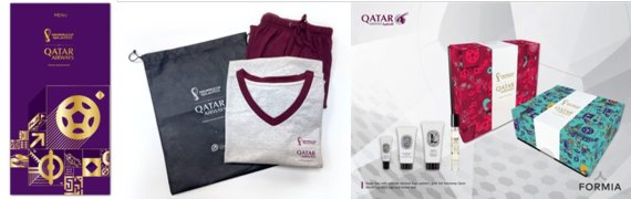 월드컵 테마 기내 어메니티(카타르항공 제공)