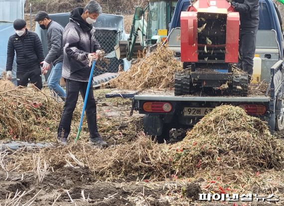 남양주시 ‘영농 부산물 잔가지 파쇄 지원사업’ 현장. 사진제공=남양주시