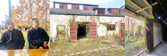 [익산=뉴시스]박현주미술전문기자=폐가였던 춘포 도정공장은 서문근 대표와 조덕현 작가의 열정과 사랑으로 활짝 문을 열고 햇빛을 안으로 품어 벽에 웅크렸던 담쟁이 덩굴도 순하게 살아나 바람에 살랑이며 눈길을 끌고 있다. 2022.11.16. photo@newsis.com