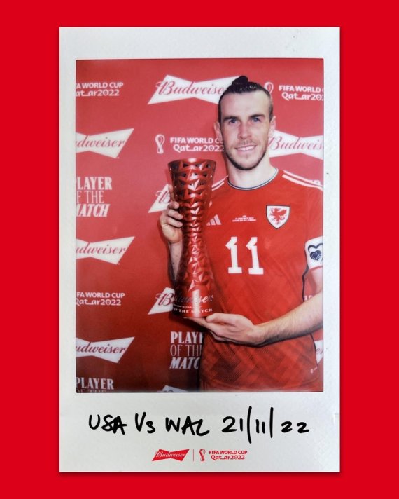 웨일스-미국전 플레이어 오브 더 매치에 뽑힌 베일 [FIFA 월드컵 트위터 캡처. 재판매 및 DB금지]