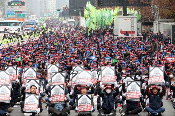 건설노조 건설안전특별법 제정을 위한 대규모 집회