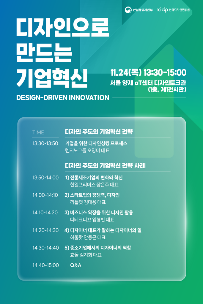 한국디자인진흥원, 디자인 혁신기업 육성사업 성과 공개 - 뉴스 썸네일 이미지