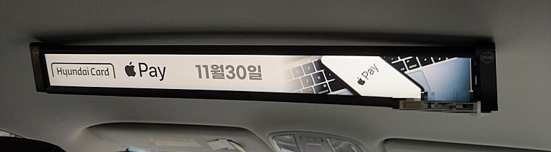 한 온라인 커뮤니티에서 제기된 애플페이 추정 택시 광고