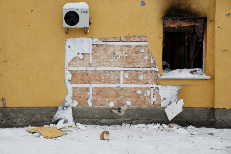 우크라이나 키이우 인근 호스토멜의 뱅크시 벽화가 뜯겨 나간 자리. 우크라이나 경찰은 현재 범인들에 체포됐고, 벽화는 회수했다고 3일(현지시간) 밝혔다. 로이터뉴스1