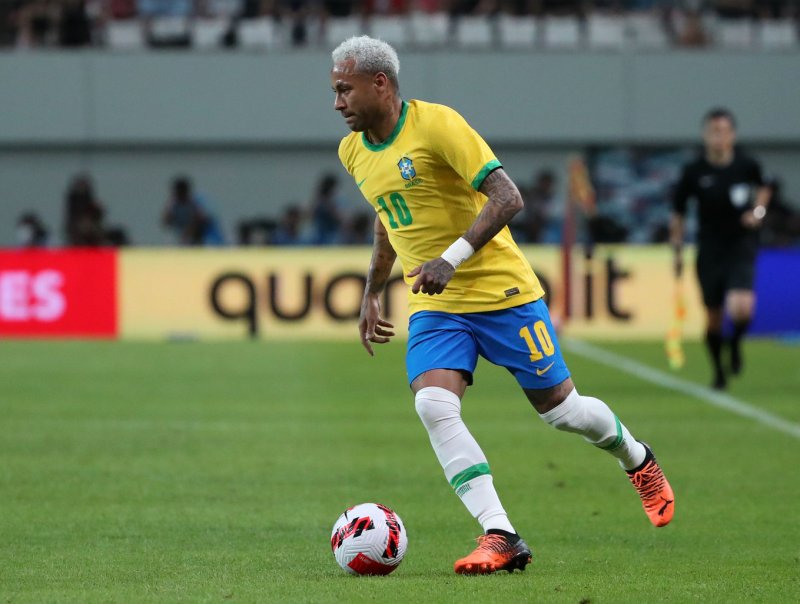 2일 서울월드컵경기장에서 열린 2002 한일월드컵 20주년 기념 평가전 대한민국과 브라질의 경기, 브라질 대표팀 네이마르. 2022.6.2/뉴스1 ⓒ News1 김진환 기자