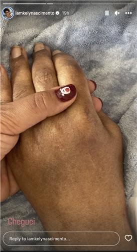 펠레의 손 잡은 그의 딸 [펠레 딸 켈리 나시멘투 인스타그램 캡처. 재판매 및 DB 금지]