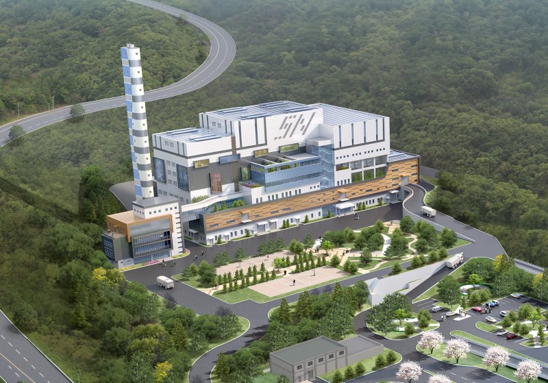 성남시 중원구 상대원1동 노후 소각시설을 대체해 건립되는 500톤 규모의 생활폐기물 처리시설 조감도.(성남시 제공)