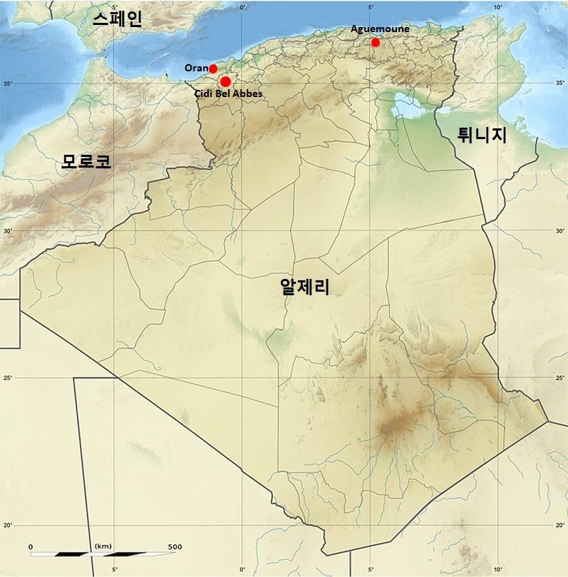 알제리 지도와 북아프리카 지도 / 사진 = 조성관 작가