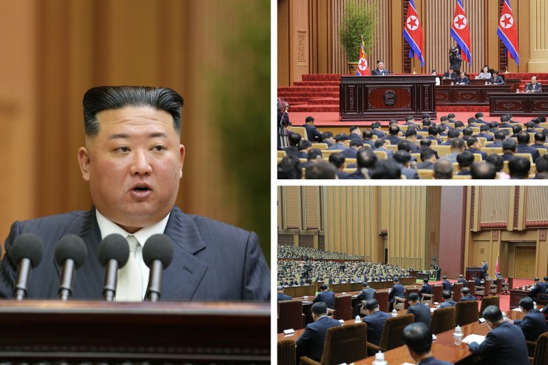 (평양 노동신문=뉴스1) = 북한 최고인민회의 제14기 7차 회의가 9월8~9일 열렸다.. 북한은 이번 회의에서 '핵무력 사용조건' 등을 법제화했다. [국내에서만 사용가능. 재배포 금지. DB 금지. For Use Only in the Republic of Korea. Redistribution Prohibited] rodongphoto@news1.kr