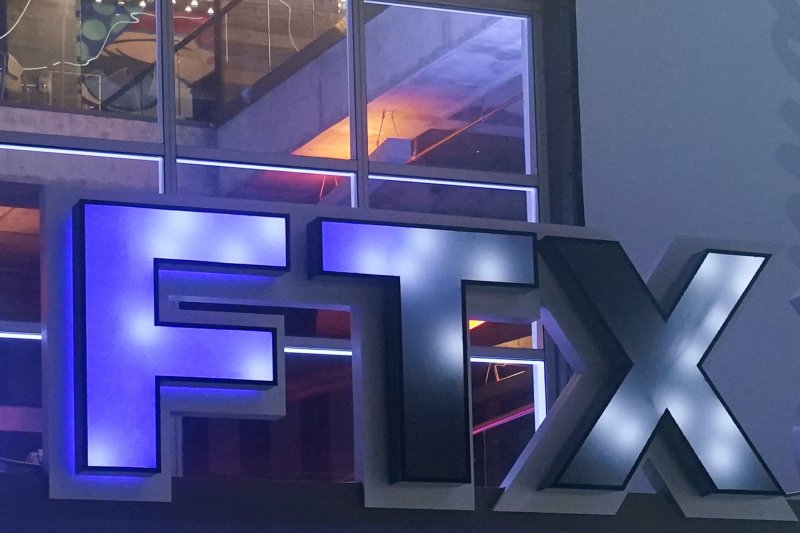 NBA 마이애매 히트 경기장에 걸린 가상자산 거래소 FTX 로고./사진=뉴시스