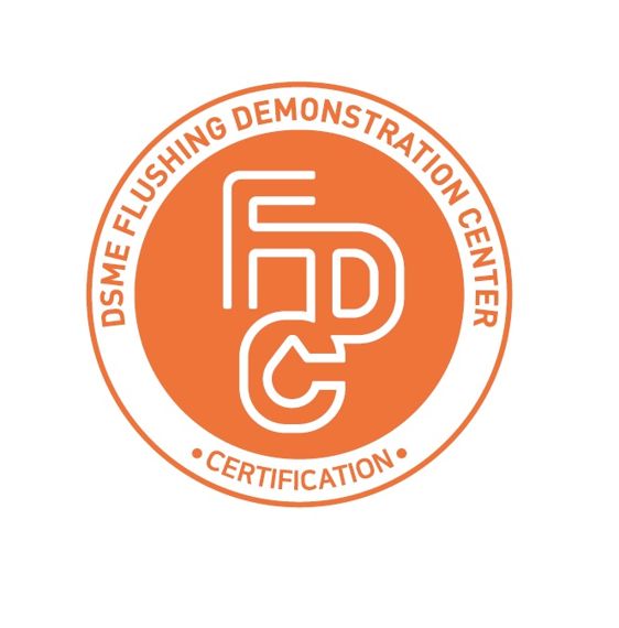 대우조선해양 '플러싱 실증센터(FDC)' 인증 로고.