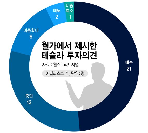 월가에서 제시한 테슬라 투자의견 /그래픽=정기현 기자