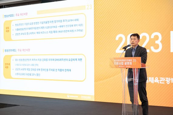 한국콘텐츠진흥원 ‘2023년 지원사업 설명회’