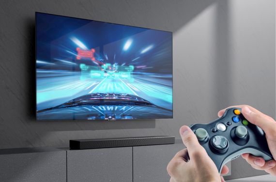 LG전자가 내년 1월 5일부터 미국 라스베이거스에서 열리는 세계 최대 가전·정보통신(IT) 박람회 'CES 2023'에서 선보일 023년형 LG 올레드 TV에 음향과 디자인을 최적화한 사운드바 신제품의 이미지. LG전자 제공