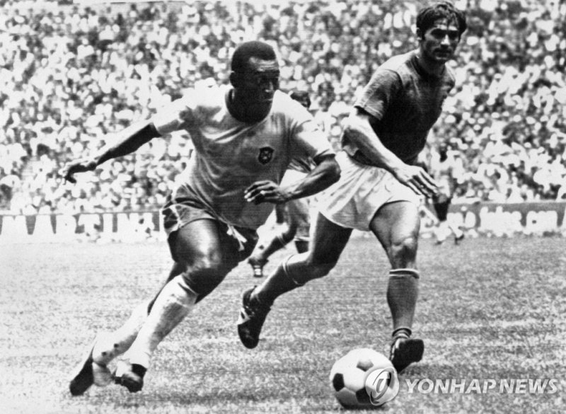 1970년 멕시코 월드컵 당시 펠레의 경기 모습