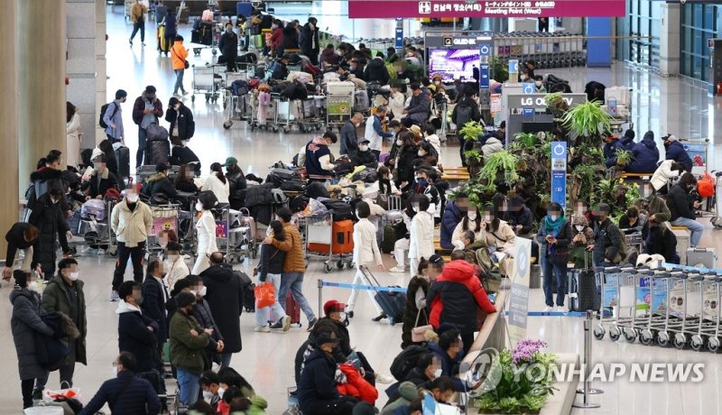 3일 오전 인천국제공항 제1여객터미널 입국장 모습. 사진=연합뉴스 제공.