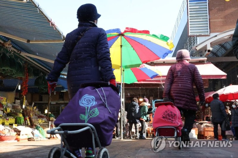설 앞두고 활기 띠는 전통시장 (서울=연합뉴스) 김주성 기자 = 11일 서울 동대문구 청량리농수산물시장이 설을 앞두고 조금씩 활기를 찾아가는 모습이다. 정부는 서민 생활물가 안정을 위해 사과, 배 등 16대 성수품을 작년 설보다 일주일 빠른 3주 전부터 역대 최대 수준인 20만4천t 공급하고 할당관세 적용 등 가격 급등 원재료 대상 세제·금융 지원도 확대한다. 2022.1.11 utzza@yna.co.kr (끝)