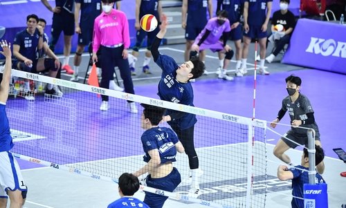 대한항공 정지석의 공격 [한국배구연맹 제공. 재판매 및 DB 금지]