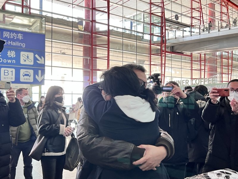 중국 강제격리 폐지 첫날 베이징 서우두 공항 [촬영 한종구 기자]