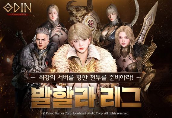 다중접속역할수행게임(MMORPG) '오딘: 발할라 라이징' 이용자 간 대회인 발할라 리그 대표 이미지. 카카오게임즈 제공