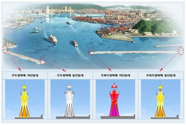 등대 개량공사 조감도(부산해수청 제공)
