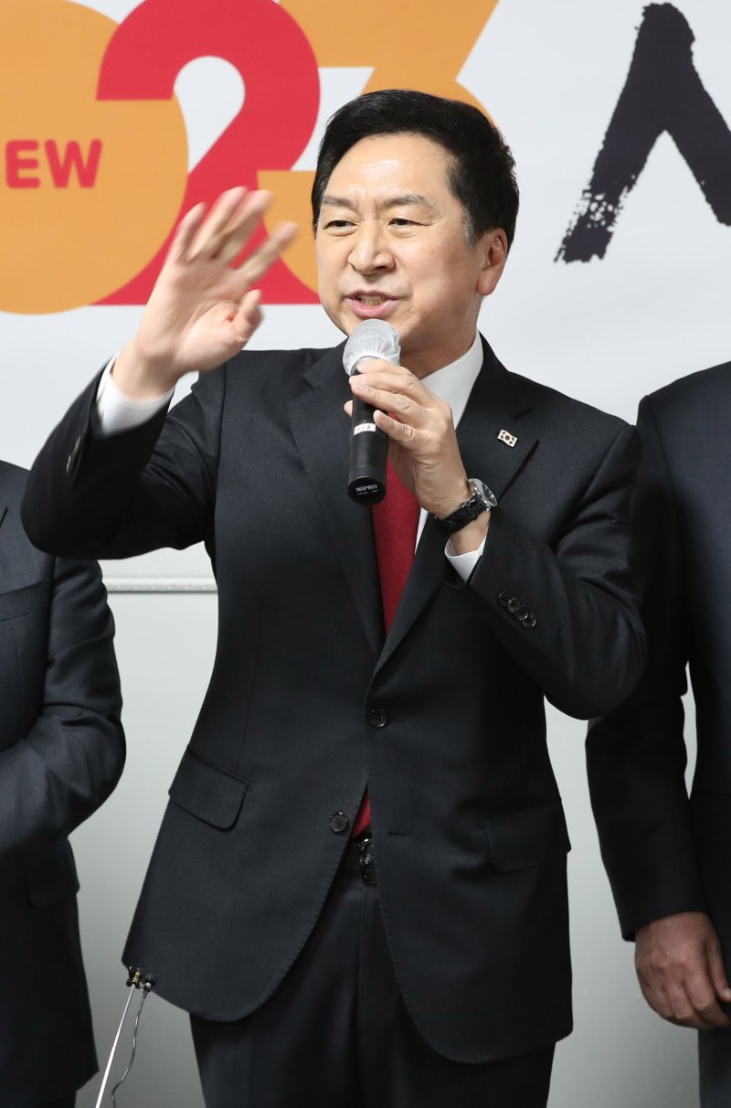 국민의힘 당권주자인 김기현 의원이 18일 오후 대전시 중구 국민의힘 대전시당에서 열린 신년인사회에서 인사말을 하고 있다. 사진=뉴시스