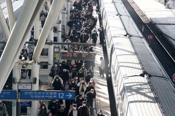 설 연휴 보내고 돌아온 귀경객들