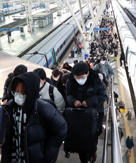 설 연휴 보내고 돌아온 귀경객들