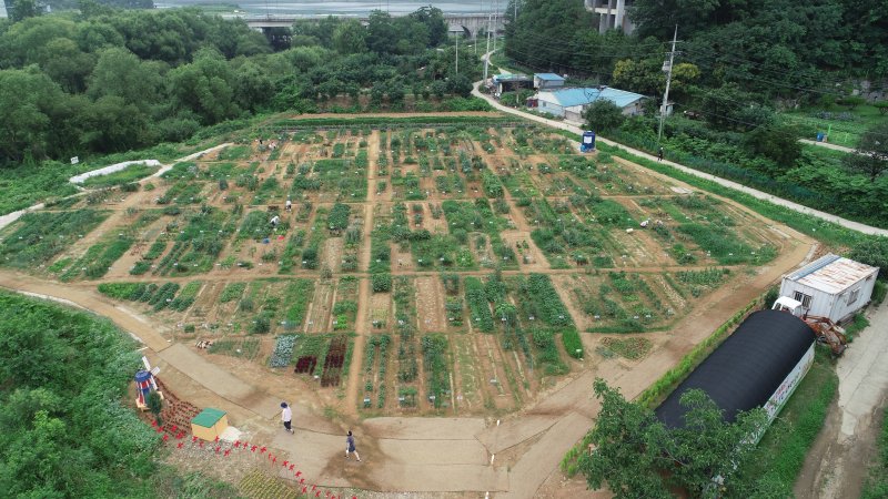 용인시 공세동 시민농장 전경.