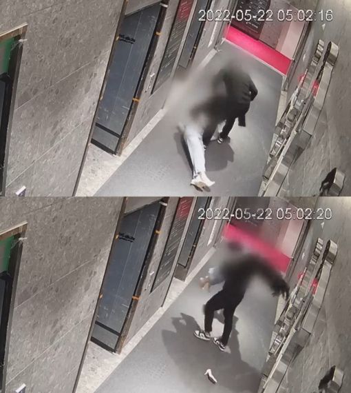 '부산 서면 돌려차기 사건' 당시 상황이 담긴 CCTV 영상 원본이 공개됐다. 사진=JTBC 사건반장 캡처
