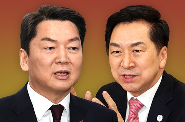 국민의힘 당권 주자인 안철수 의원(좌)과 김기현 의원(우). 사진=뉴시스