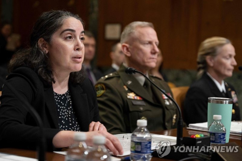 美상원 세출위 중국 정찰풍선 청문회 Assistant Secretary of Defense for Homeland Defense and Hemispheric Affairs, Melissa Dalton, testifies before a Senate Appropriations Committee's Subcommittee on Defense hearing "to determine what decisions went into how we dealt with the Chinese spy balloon," on Capitol Hill in 