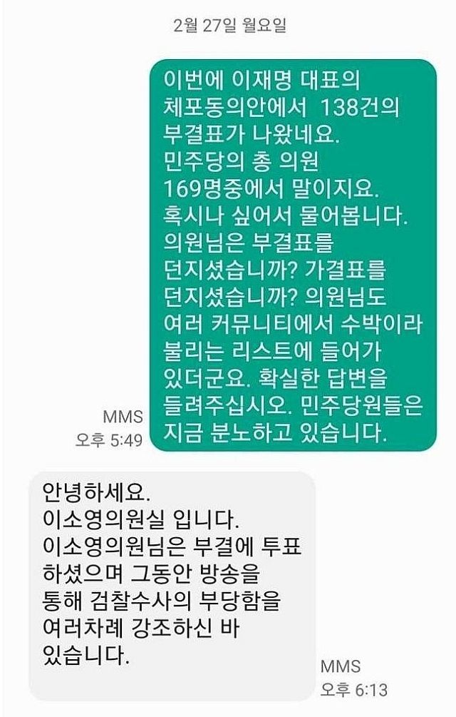 '개딸'들 사이에서 이재명 체포동의안 가결표 색출 움직임이 일고 있다. / 사진=온라인 커뮤니티 갈무리