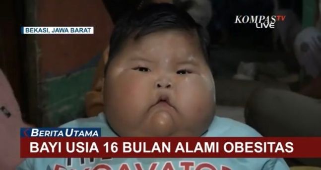 생후 16개월된 인도네시아 남아 무함마드 켄지 알파로. 출처=KompasTV 유튜브
