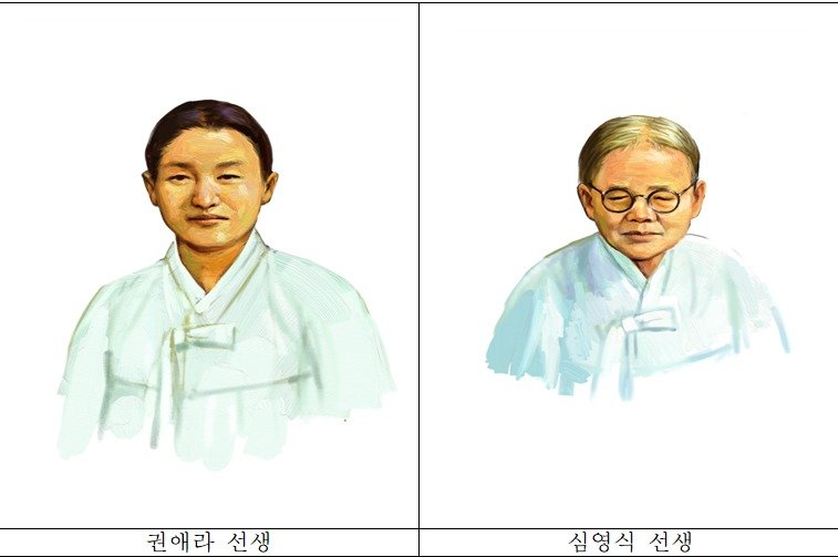 3월의 독립운동가 4인 중 권애라·심영식 선생 이미지. 사진=국가보훈처 제공