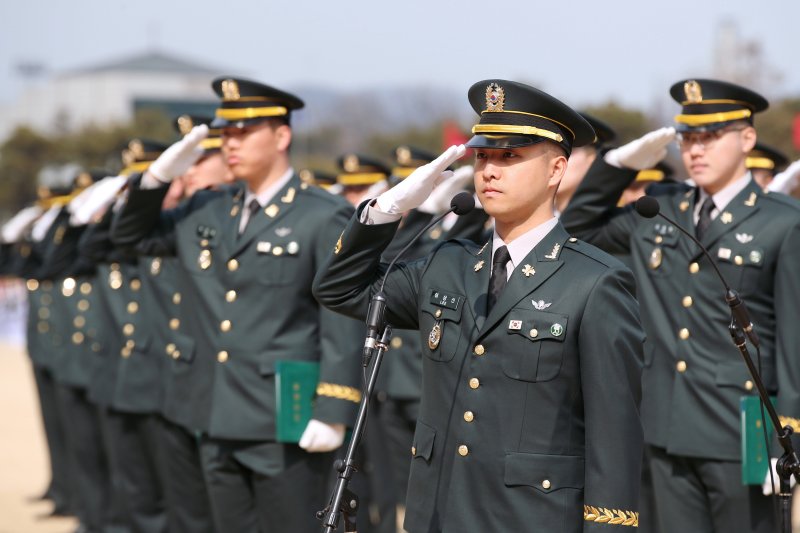 지난 3월 3일 서울 노원구 육군사관학교에서 '2023 육사 79기 졸업 및 임관식'이 거행되고 있다. 사진=육군 제공
