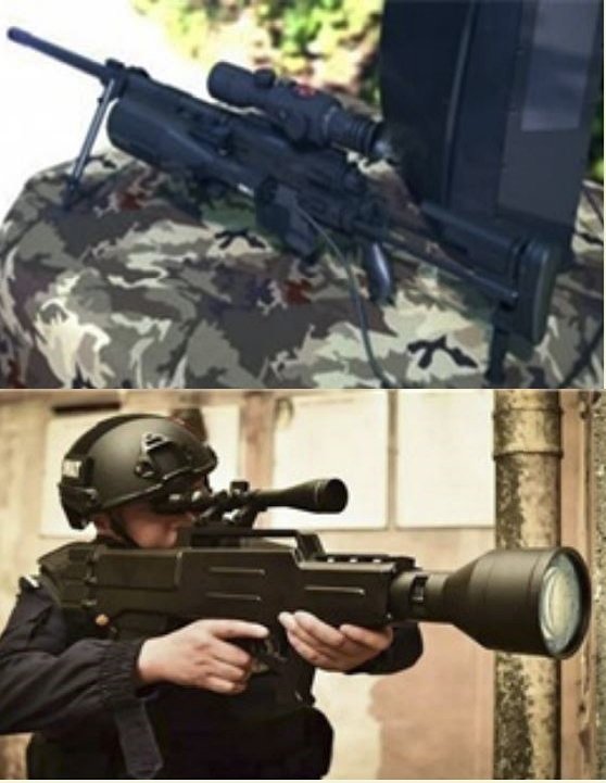 미국의 레이저 화기 '사일런트 세이버'(위)와 중국의 레이저 화기 'ZKZM-500' [국기연 제공. 재판매 및 DB 금지]