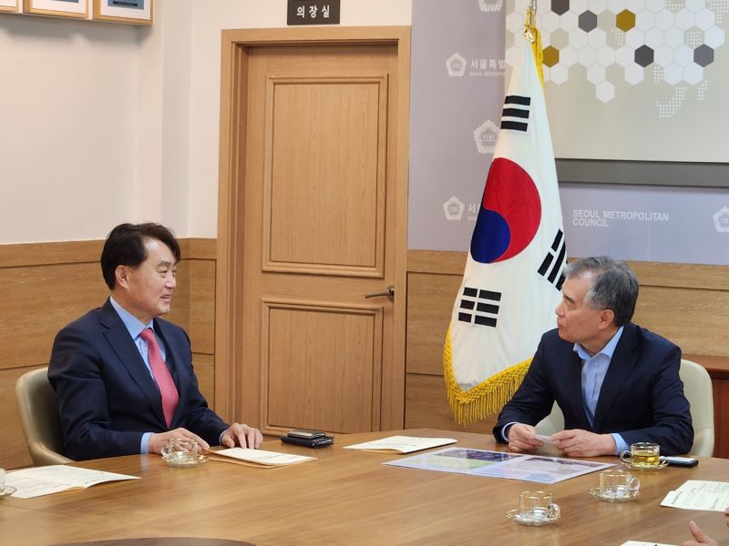 하은호 군포시장, 서울시의장 만나 '남부기술교육원 인수' 협조 요청