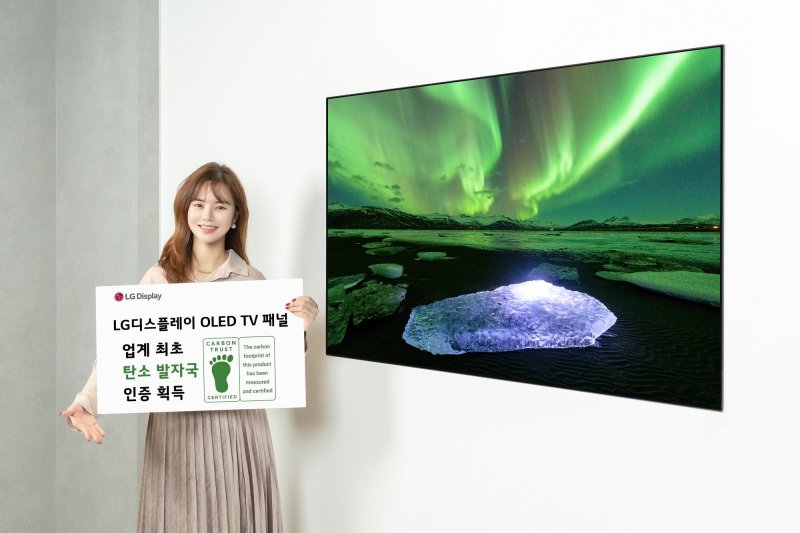 LG디스플레이 'OLED TV 패널' 카본 트러스트 '탄소발자국' 인증 획득.(LG디스플레이 제공)