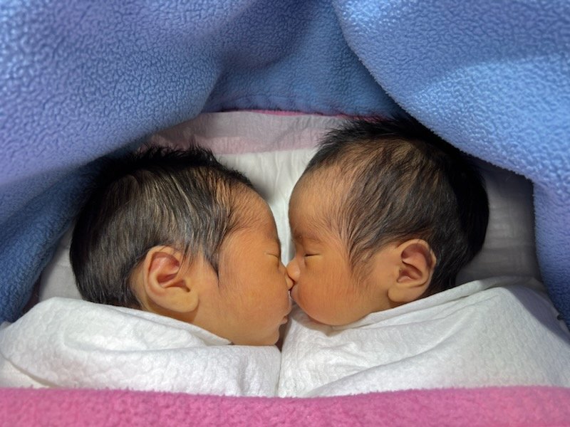 충북 청주에 사는 손누리씨가 지난 7일 낳은 두 번째 쌍둥이 아들들. 사진=청주시 제공