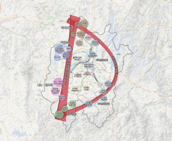 <대전형 산업클러스터 ‘D-Valley’ 위치도_대전시 제공>