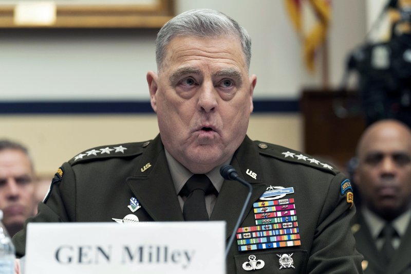 Chairman of the Joint Chiefs of Staff Gen. Mark Milley, testifies before the House Armed Services Committee on the fiscal year 2024 budget request of the Department of Defense, on Capitol Hill in Washington, Wednesday, March 29, 2023. (AP Photo/Jose Luis Magana) /사진=연합 지면외신화상