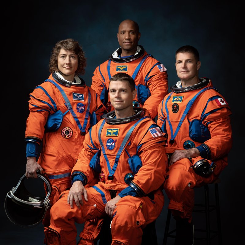 '아르테미스 2단계' 임무를 수행할 우주비행사 4명의 모습. NASA 홈페이지
