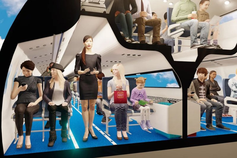 세계 항공기 실내 디자인 시상식 크리스털캐빈어워드 2023에 비행기 중간 좌석을 없앤 독립된 멀티 캐빈 개념을 도입한 디자인이 공개됐다고 8일(현지시간) 미국 CNN이 보도했다. /사진=뉴시스