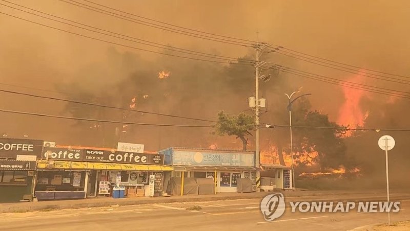 강원 강릉 산불 발생 강원 강릉 산불 발생 (서울=연합뉴스) 11일 8시 30분경 강원도 강릉시 난곡동 일원에서 산불이 발생해 불길이 치솟고 있다. 2023.4.11 [산림청 제공. 재판매 및 DB 금지] photo@yna.co.kr (끝)