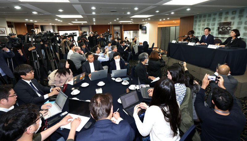 이재명 더불어민주당 대표가 11일 오후 서울 중구 프레스센터에서 열린 외신기자클럽 간담회에서 발언을 하고 있다. 2023.4.11/뉴스1 ⓒ News1 국회사진취재단 /사진=뉴스1