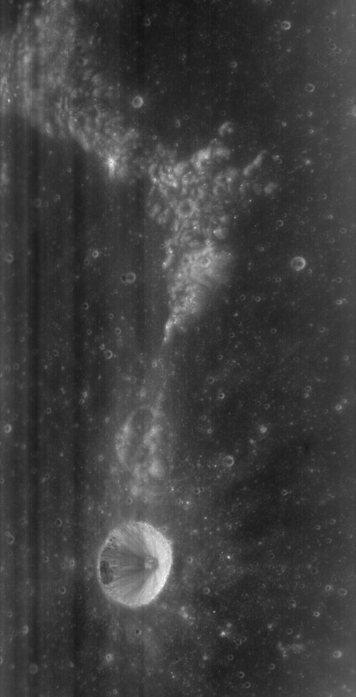 다누리 광시야 편광 카메라의 750nm 파장, 90도 방향 편광 필터로 촬영한 비흐만 크레이터(Wichmann crater). 사진=과학기술정보통신부 제공