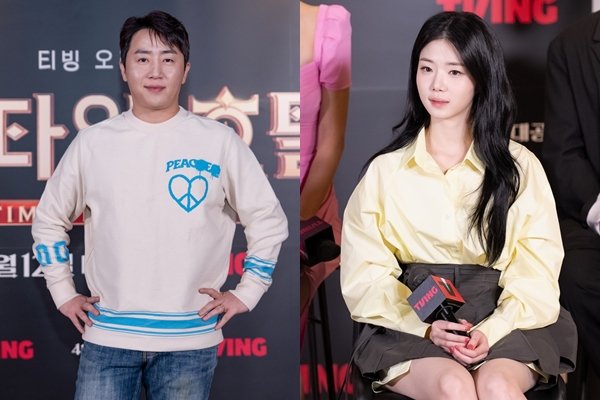 홍진호(왼쪽), 신지연