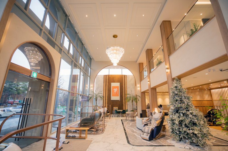 경기 고양 일산 ‘바디프랜드 라운지’ 내부 전경. 바디프랜드 제공