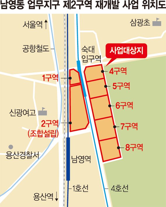 조합 만든 남영동 업무지구 2구역, 45층 올리나